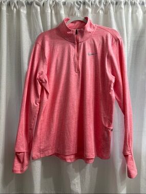 Nike Women’s Coral Pink Half-Zip Athletic Pullover
